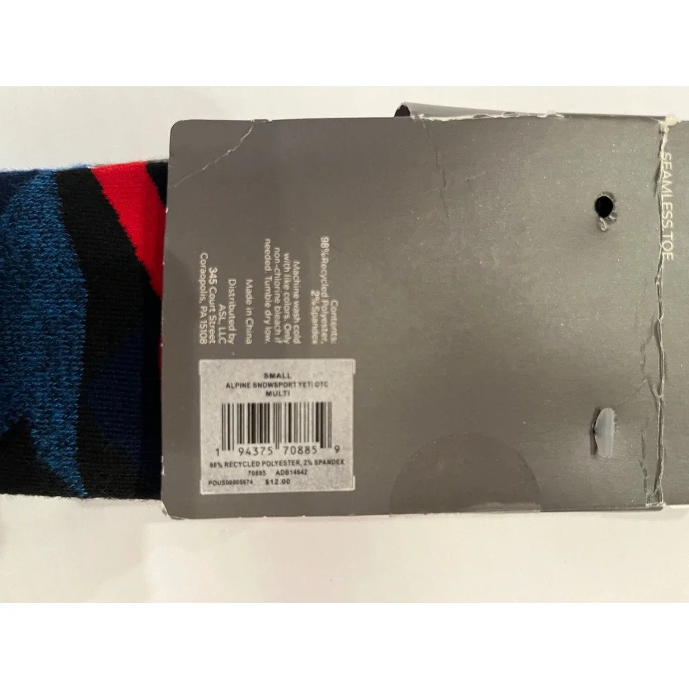 Alpine Design 2 Pair Boys‎ Snowsport Socks Size Small Shoe 13-4